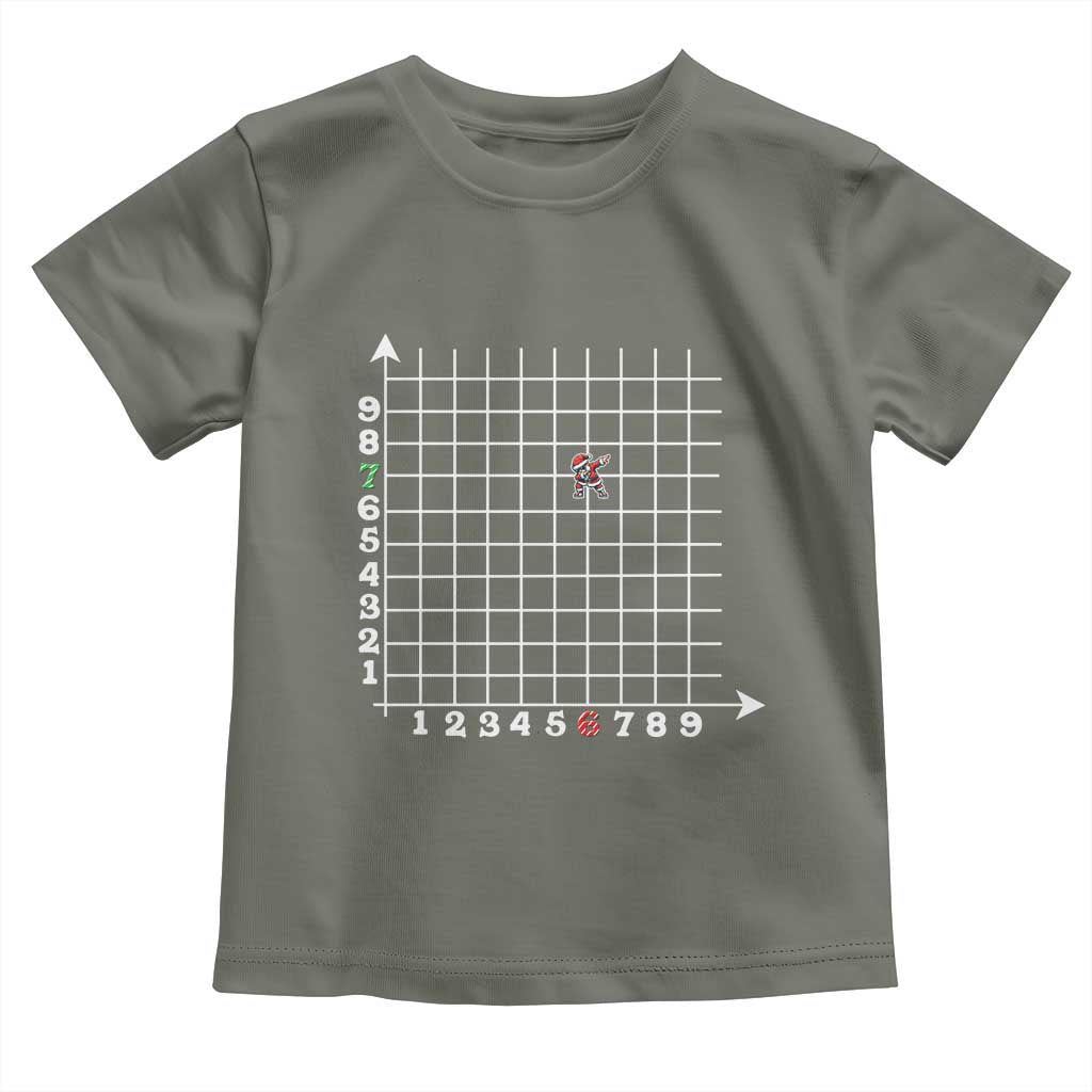 Funny 67 Math Coordinates Christmas Toddler T Shirt Dabbing Santa Teacher Student Six Seven Meme TS11 Military Green Print Your Wear