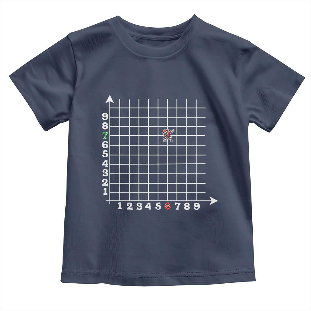 Funny 67 Math Coordinates Christmas Toddler T Shirt Dabbing Santa Teacher Student Six Seven Meme TS11 Navy Print Your Wear