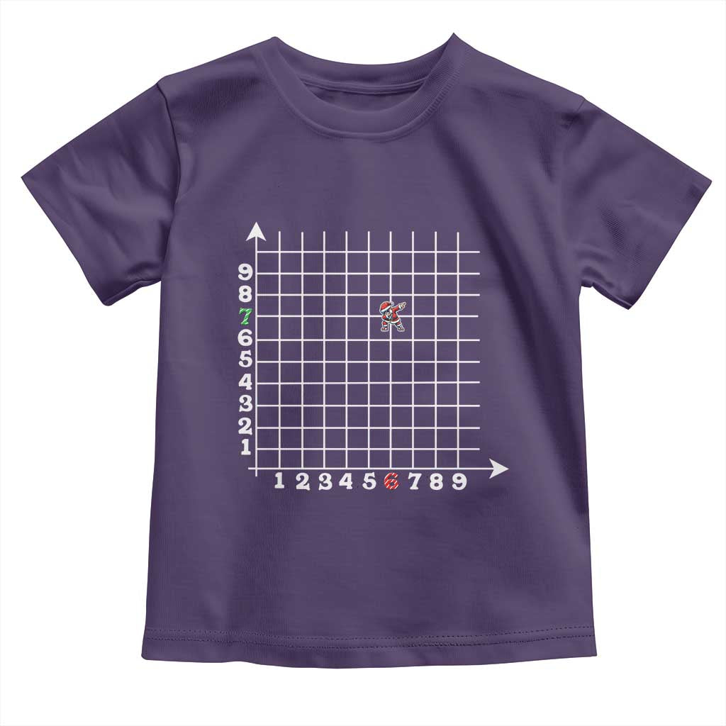 Funny 67 Math Coordinates Christmas Toddler T Shirt Dabbing Santa Teacher Student Six Seven Meme TS11 Purple Print Your Wear
