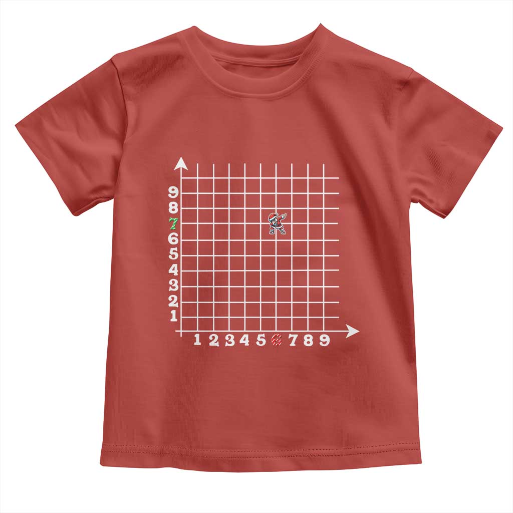 Funny 67 Math Coordinates Christmas Toddler T Shirt Dabbing Santa Teacher Student Six Seven Meme TS11 Red Print Your Wear