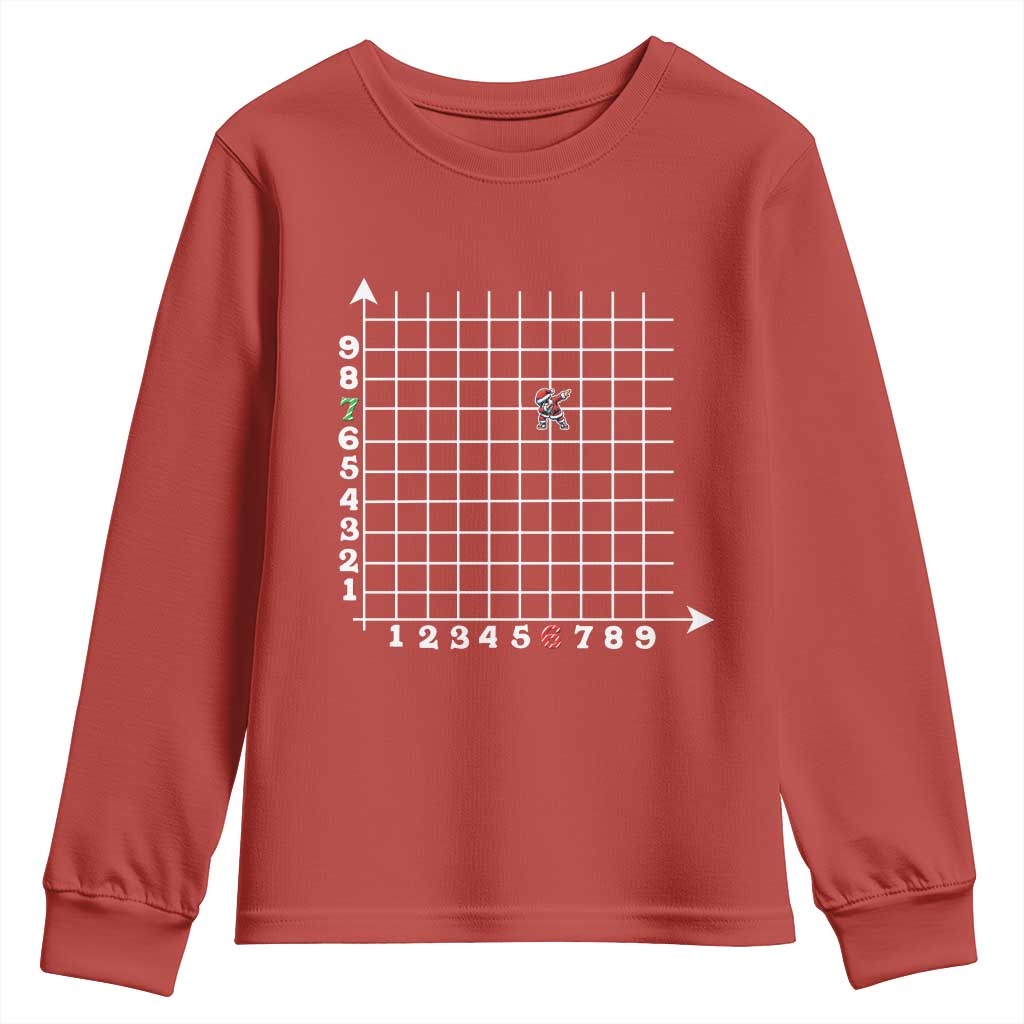 Funny 67 Math Coordinates Christmas Youth Sweatshirt Dabbing Santa Teacher Student Six Seven Meme TS11 Red Print Your Wear