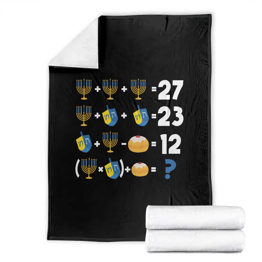 Funny Hanukkah 67 Math Throw Blanket Teacher Chanukah Six Seven Meme TS11 Black Print Your Wear