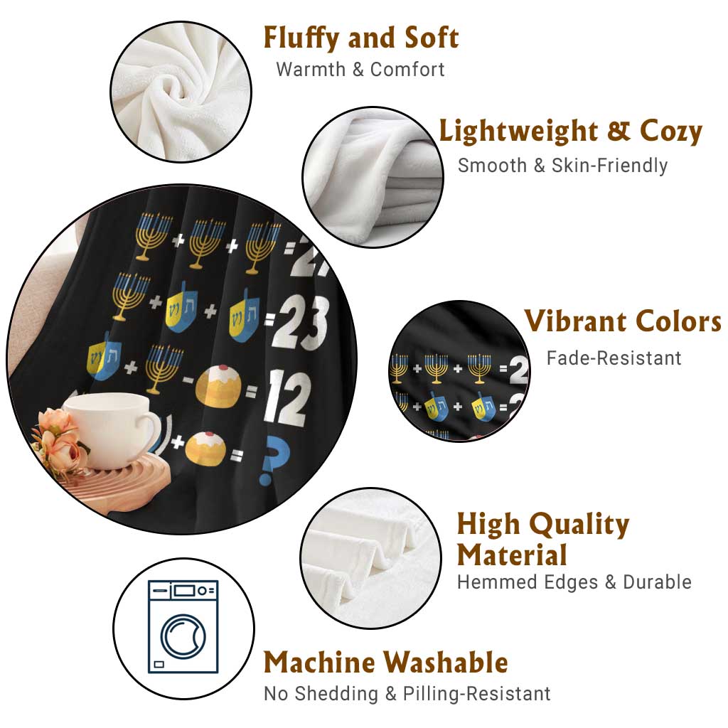 Funny Hanukkah 67 Math Throw Blanket Teacher Chanukah Six Seven Meme TS11 Print Your Wear