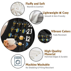 Funny Hanukkah 67 Math Throw Blanket Teacher Chanukah Six Seven Meme TS11 Print Your Wear