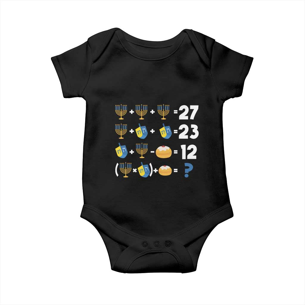 Funny Hanukkah 67 Math Baby Onesie Teacher Chanukah Six Seven Meme TS11 Black Print Your Wear
