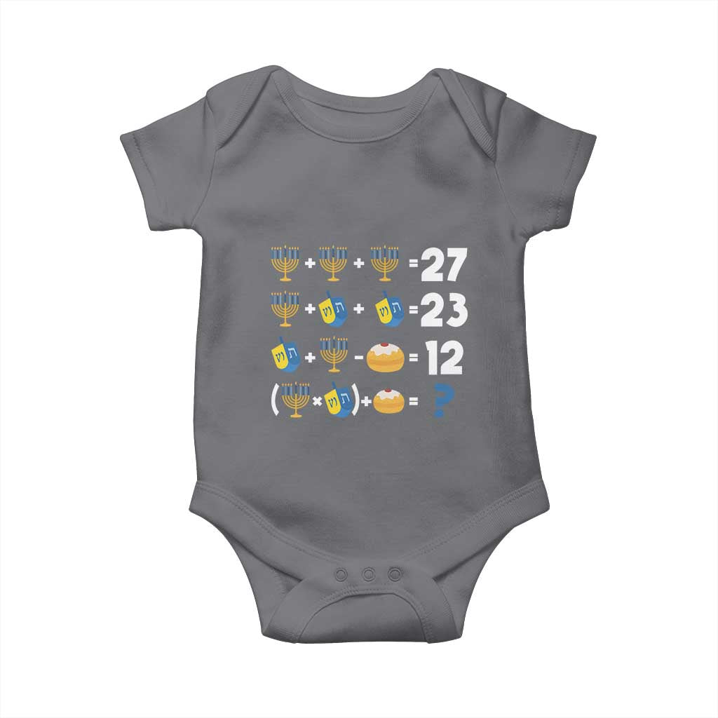 Funny Hanukkah 67 Math Baby Onesie Teacher Chanukah Six Seven Meme TS11 Charcoal Print Your Wear