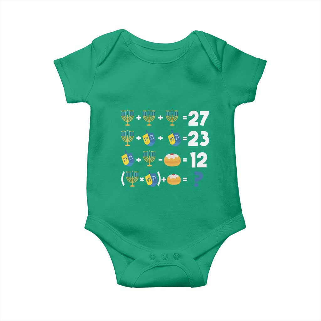 Funny Hanukkah 67 Math Baby Onesie Teacher Chanukah Six Seven Meme TS11 Irish Green Print Your Wear