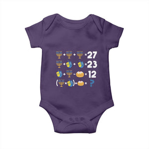Funny Hanukkah 67 Math Baby Onesie Teacher Chanukah Six Seven Meme TS11 Purple Print Your Wear