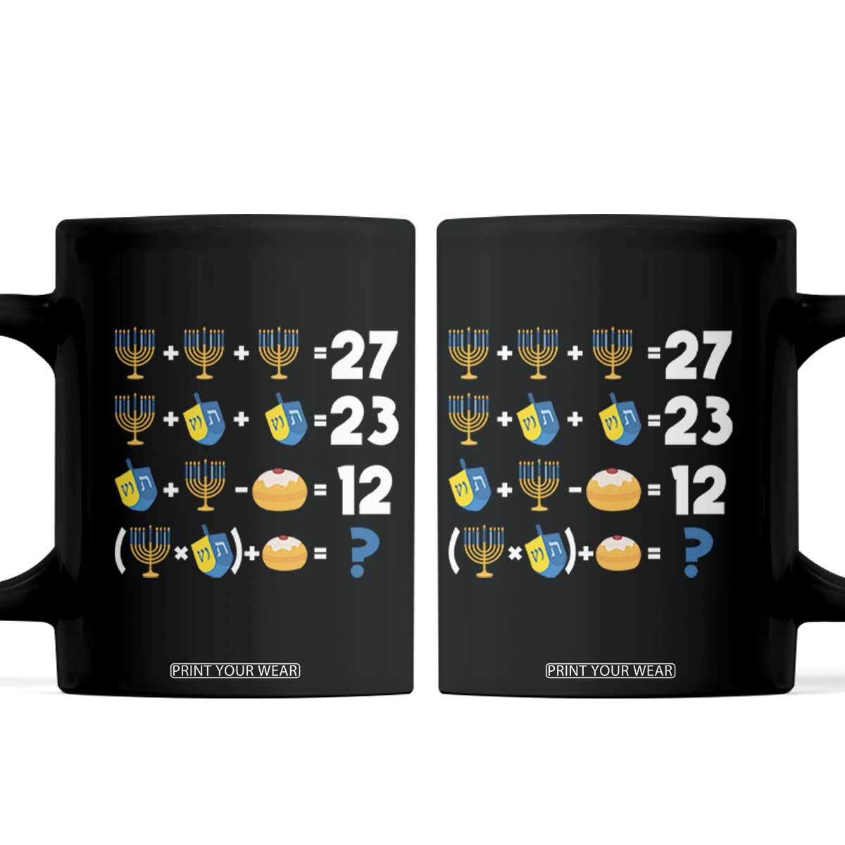 Funny Hanukkah 67 Math Coffee Mug Teacher Chanukah Six Seven Meme TS11 Black Print Your Wear