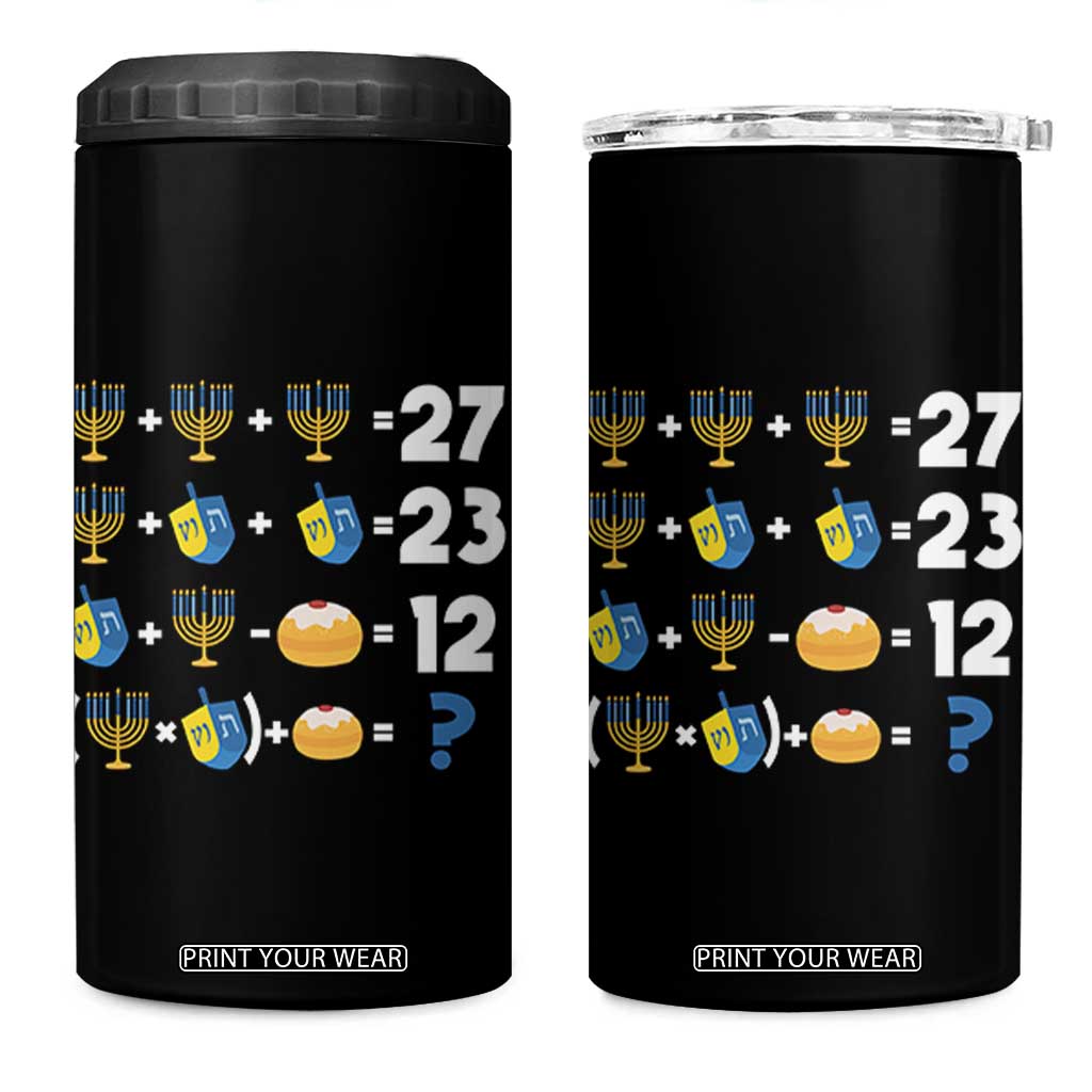 Funny Hanukkah 67 Math 4 in 1 Can Cooler Tumbler Teacher Chanukah Six Seven Meme TS11 One Size: 16 oz Black Print Your Wear