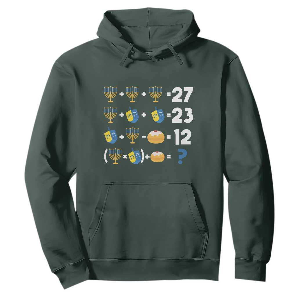 Funny Hanukkah 67 Math Hoodie Teacher Chanukah Six Seven Meme TS11 Dark Forest Green Print Your Wear