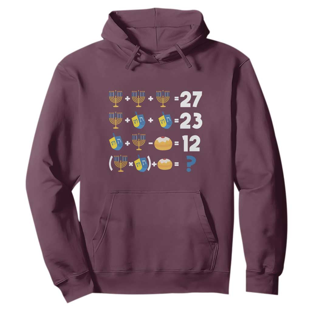 Funny Hanukkah 67 Math Hoodie Teacher Chanukah Six Seven Meme TS11 Maroon Print Your Wear