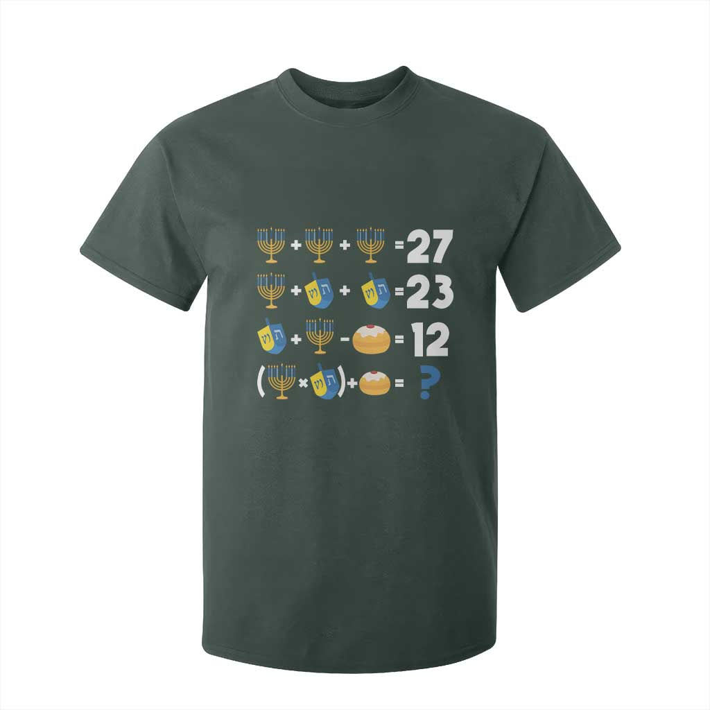 Funny Hanukkah 67 Math T Shirt For Kid Teacher Chanukah Six Seven Meme TS11 Dark Forest Green Print Your Wear