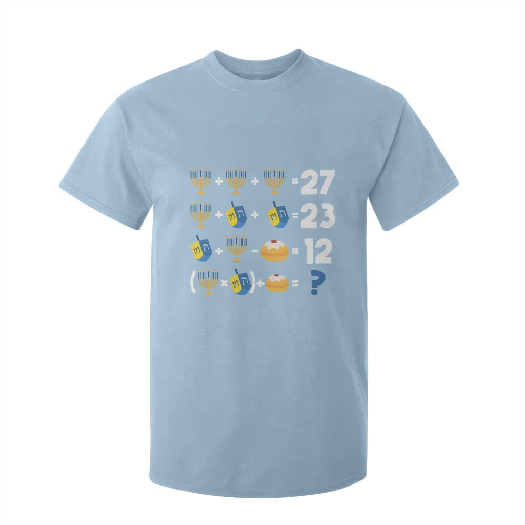 Funny Hanukkah 67 Math T Shirt For Kid Teacher Chanukah Six Seven Meme TS11 Light Blue Print Your Wear