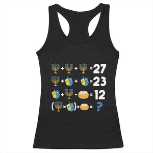 Funny Hanukkah 67 Math Racerback Tank Top Teacher Chanukah Six Seven Meme TS11 Black Print Your Wear