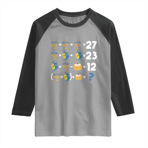 Funny Hanukkah 67 Math Raglan Shirt Teacher Chanukah Six Seven Meme TS11 Sport Gray Black Print Your Wear