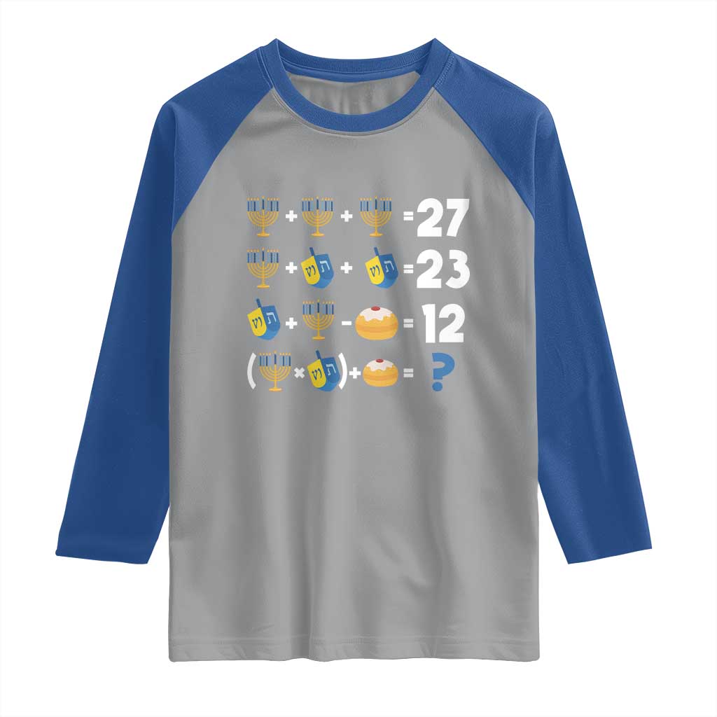Funny Hanukkah 67 Math Raglan Shirt Teacher Chanukah Six Seven Meme TS11 Sport Gray Royal Print Your Wear