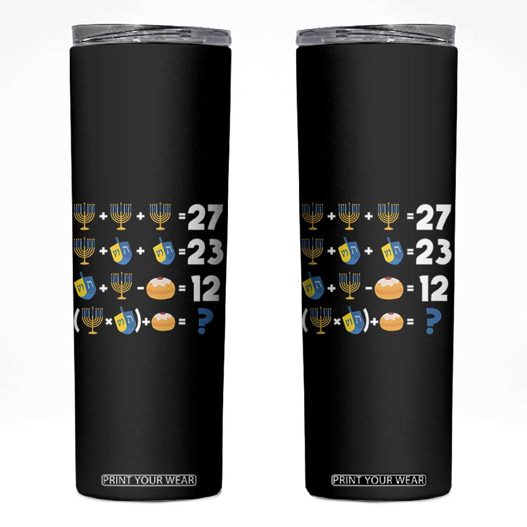 Funny Hanukkah 67 Math Skinny Tumbler Teacher Chanukah Six Seven Meme TS11 Black Print Your Wear