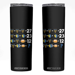Funny Hanukkah 67 Math Skinny Tumbler Teacher Chanukah Six Seven Meme TS11 Black Print Your Wear