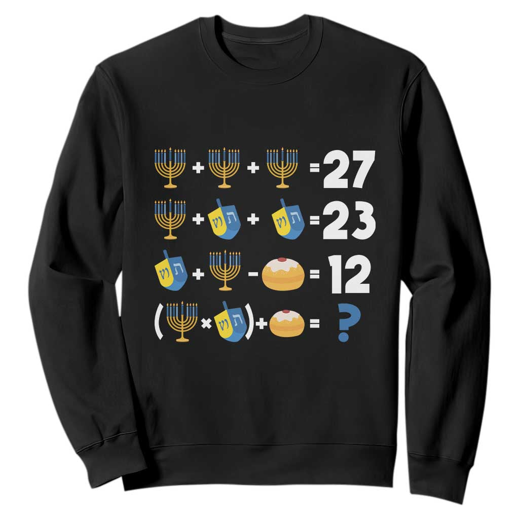 Funny Hanukkah 67 Math Sweatshirt Teacher Chanukah Six Seven Meme TS11 Black Print Your Wear