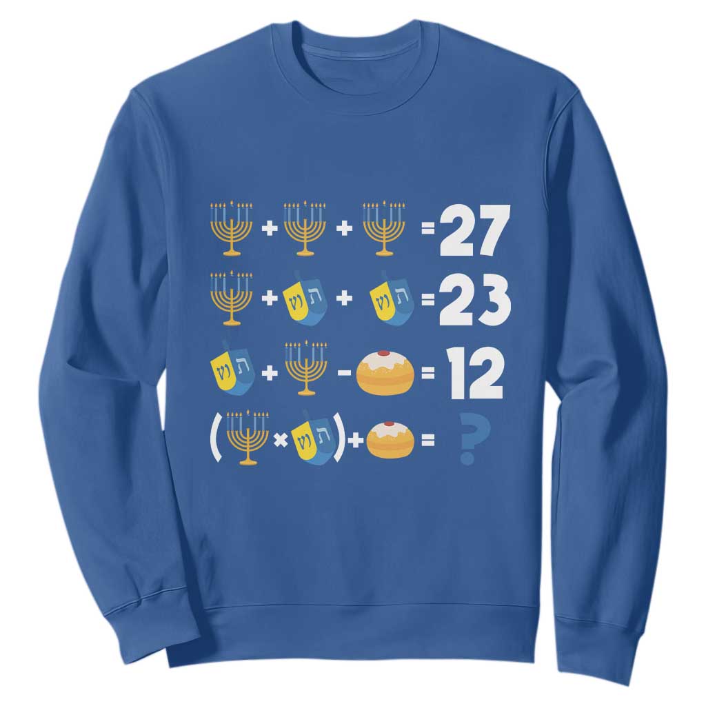 Funny Hanukkah 67 Math Sweatshirt Teacher Chanukah Six Seven Meme TS11 Royal Blue Print Your Wear