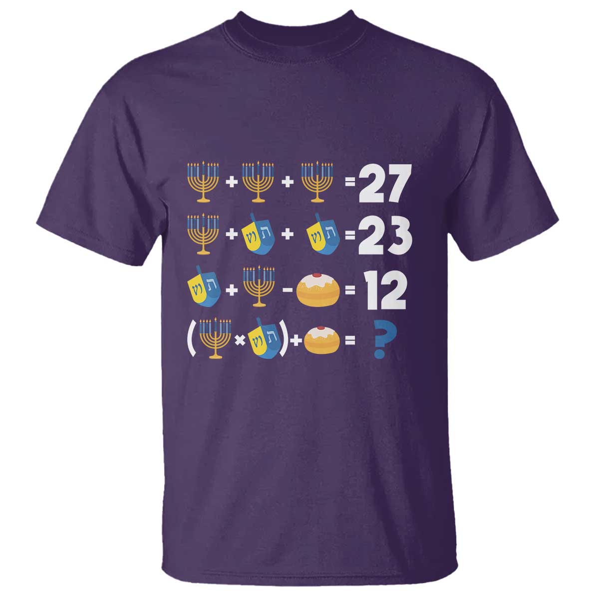 Funny Hanukkah 67 Math T Shirt Teacher Chanukah Six Seven Meme TS11 Purple Print Your Wear