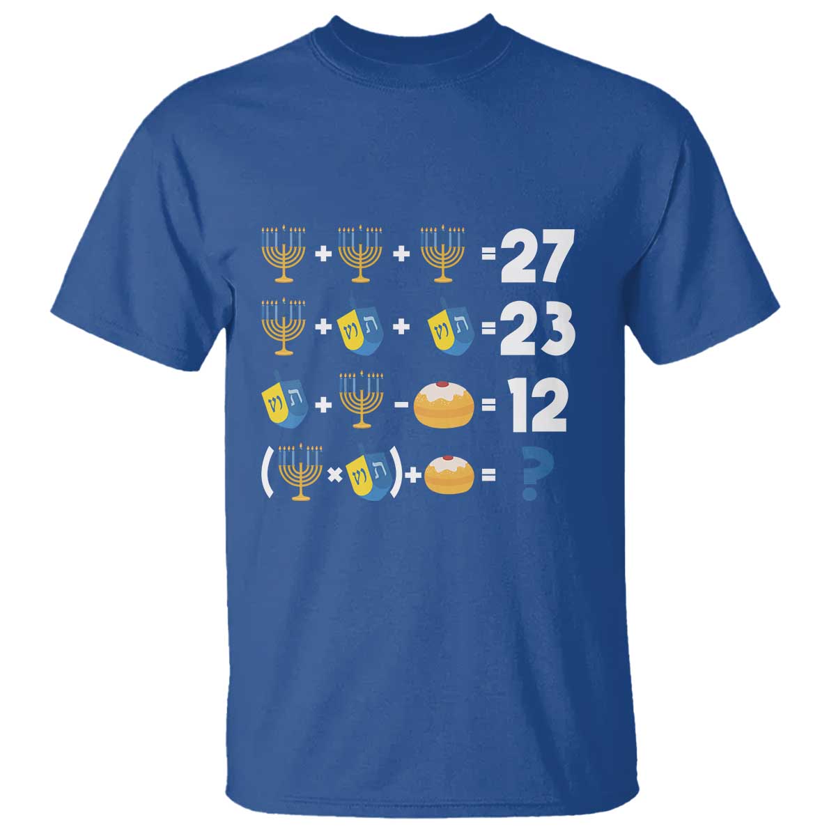 Funny Hanukkah 67 Math T Shirt Teacher Chanukah Six Seven Meme TS11 Royal Blue Print Your Wear