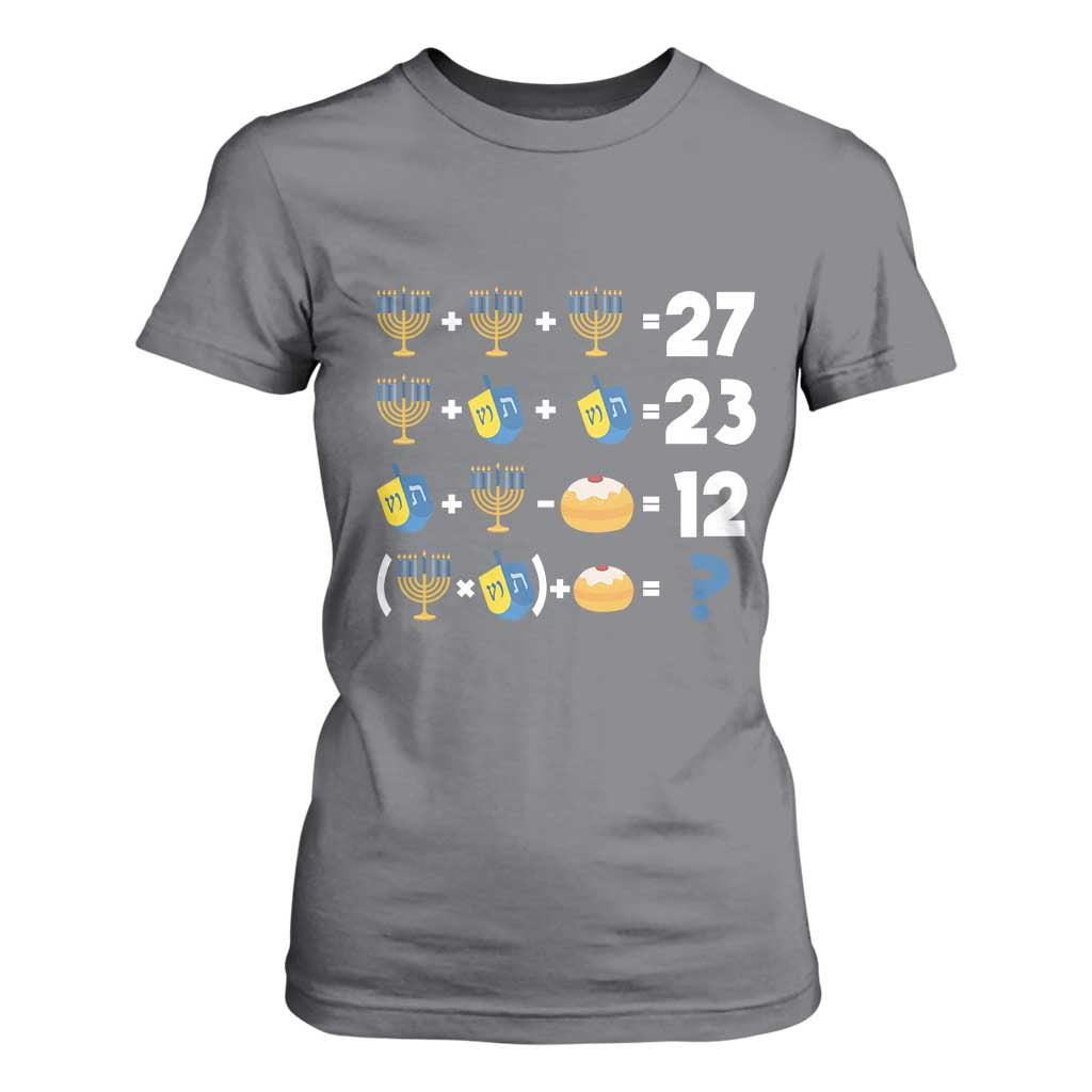 Funny Hanukkah 67 Math T Shirt For Women Teacher Chanukah Six Seven Meme TS11 Charcoal Print Your Wear