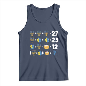 Funny Hanukkah 67 Math Tank Top Teacher Chanukah Six Seven Meme TS11 Navy Print Your Wear