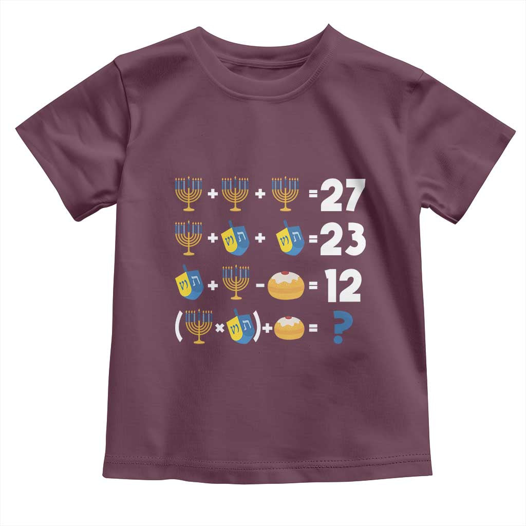 Funny Hanukkah 67 Math Toddler T Shirt Teacher Chanukah Six Seven Meme TS11 Maroon Print Your Wear