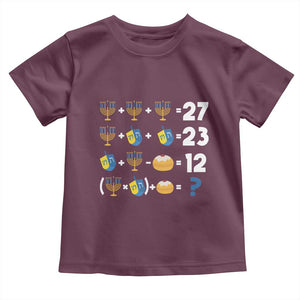 Funny Hanukkah 67 Math Toddler T Shirt Teacher Chanukah Six Seven Meme TS11 Maroon Print Your Wear