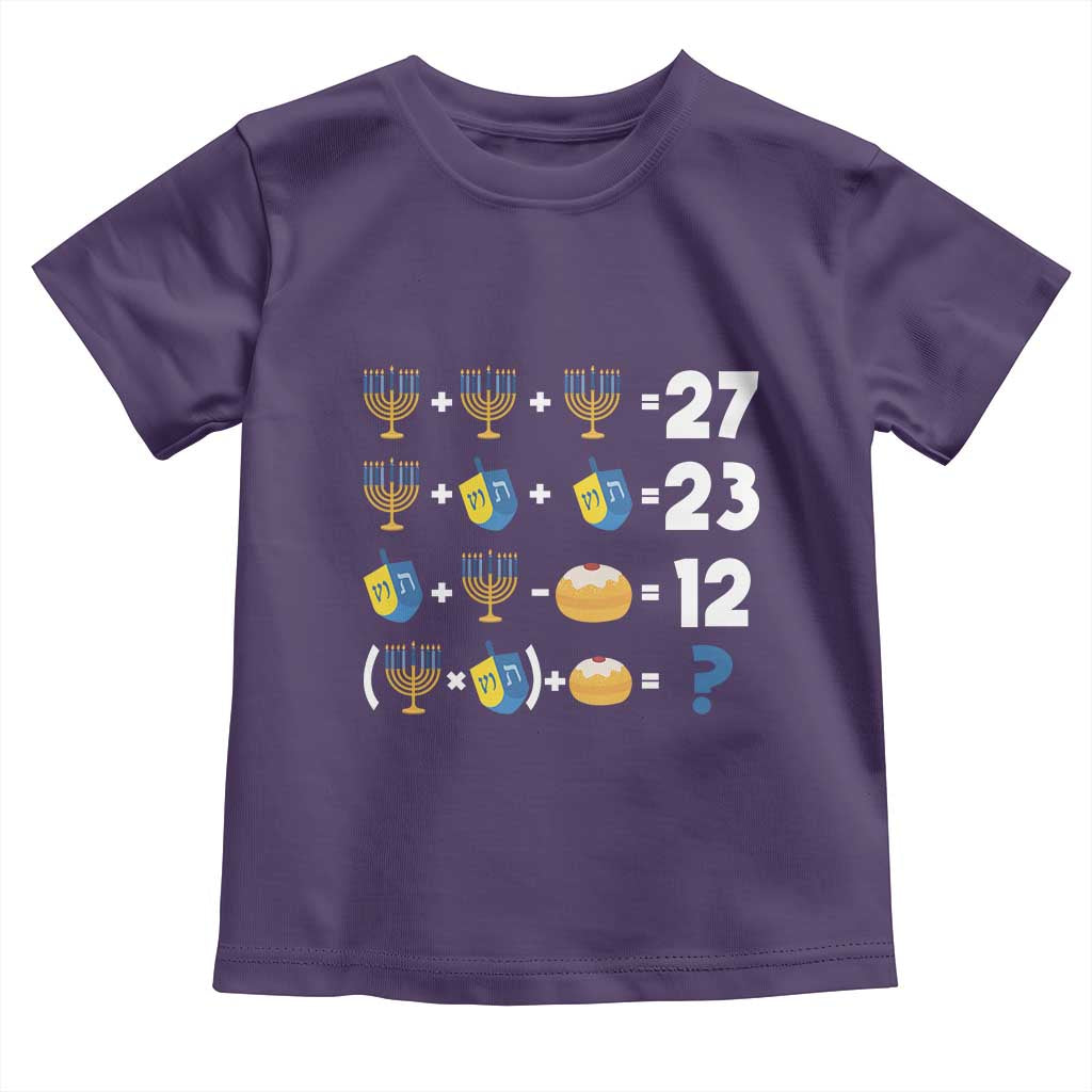 Funny Hanukkah 67 Math Toddler T Shirt Teacher Chanukah Six Seven Meme TS11 Purple Print Your Wear