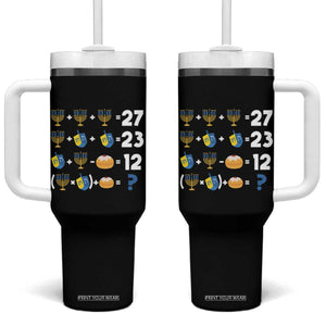 Funny Hanukkah 67 Math Tumbler With Handle Teacher Chanukah Six Seven Meme TS11 One Size: 40 oz Black Print Your Wear