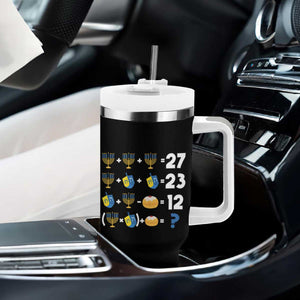 Funny Hanukkah 67 Math Tumbler With Handle Teacher Chanukah Six Seven Meme TS11 Print Your Wear