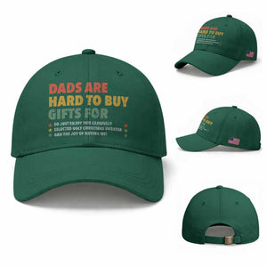 Dads Are Hard To Buy Gifts For Christmas Baseball Cap Funny Father's Day Ugly Xmas TS11 Baseball Cap Universal Fit Irish Green Print Your Wear