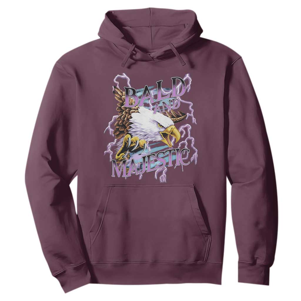 Funny Eagle Bald And Majestic Hoodie Vintage Storm Thunder TS11 Maroon Print Your Wear