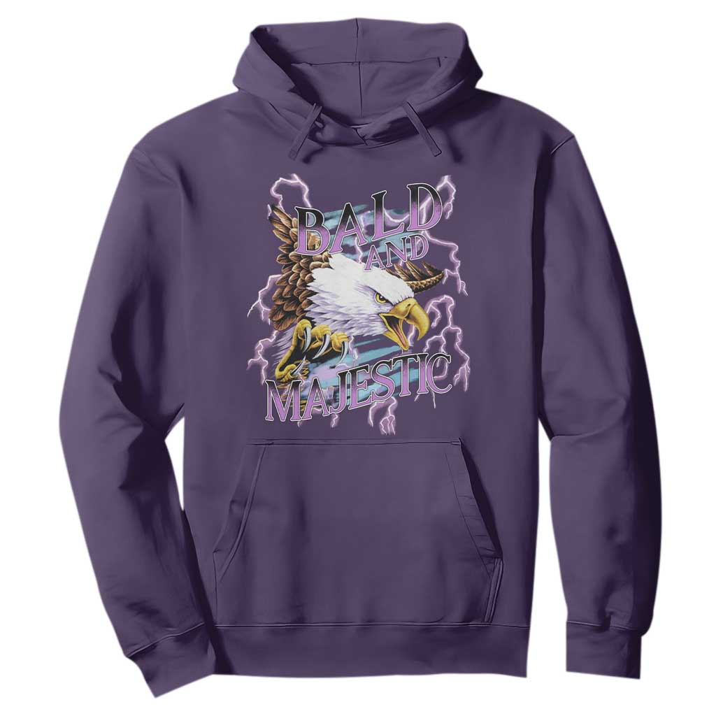 Funny Eagle Bald And Majestic Hoodie Vintage Storm Thunder TS11 Purple Print Your Wear