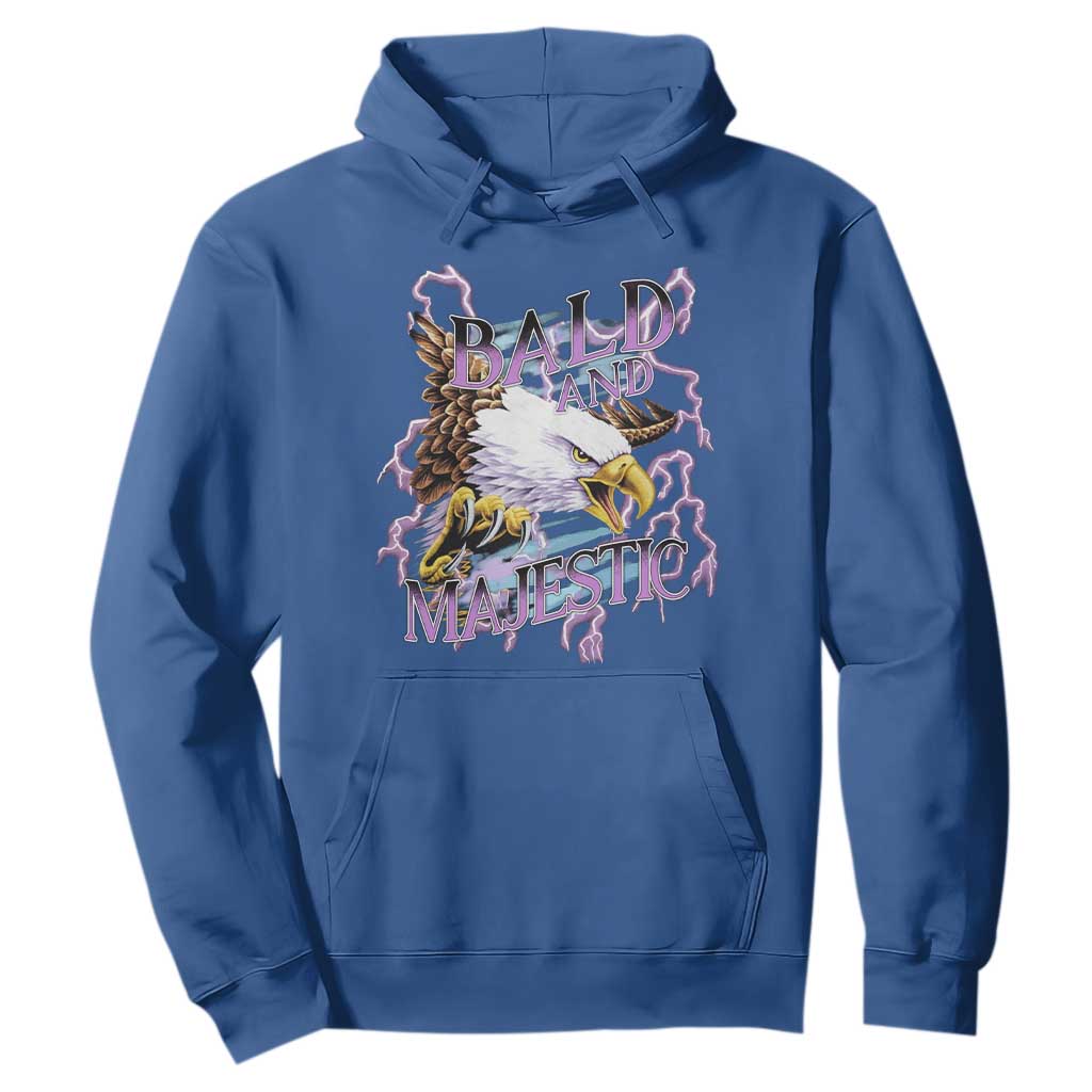 Funny Eagle Bald And Majestic Hoodie Vintage Storm Thunder TS11 Royal Blue Print Your Wear