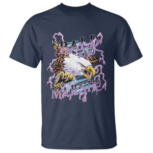 Funny Eagle Bald And Majestic T Shirt Vintage Storm Thunder TS11 Navy Print Your Wear