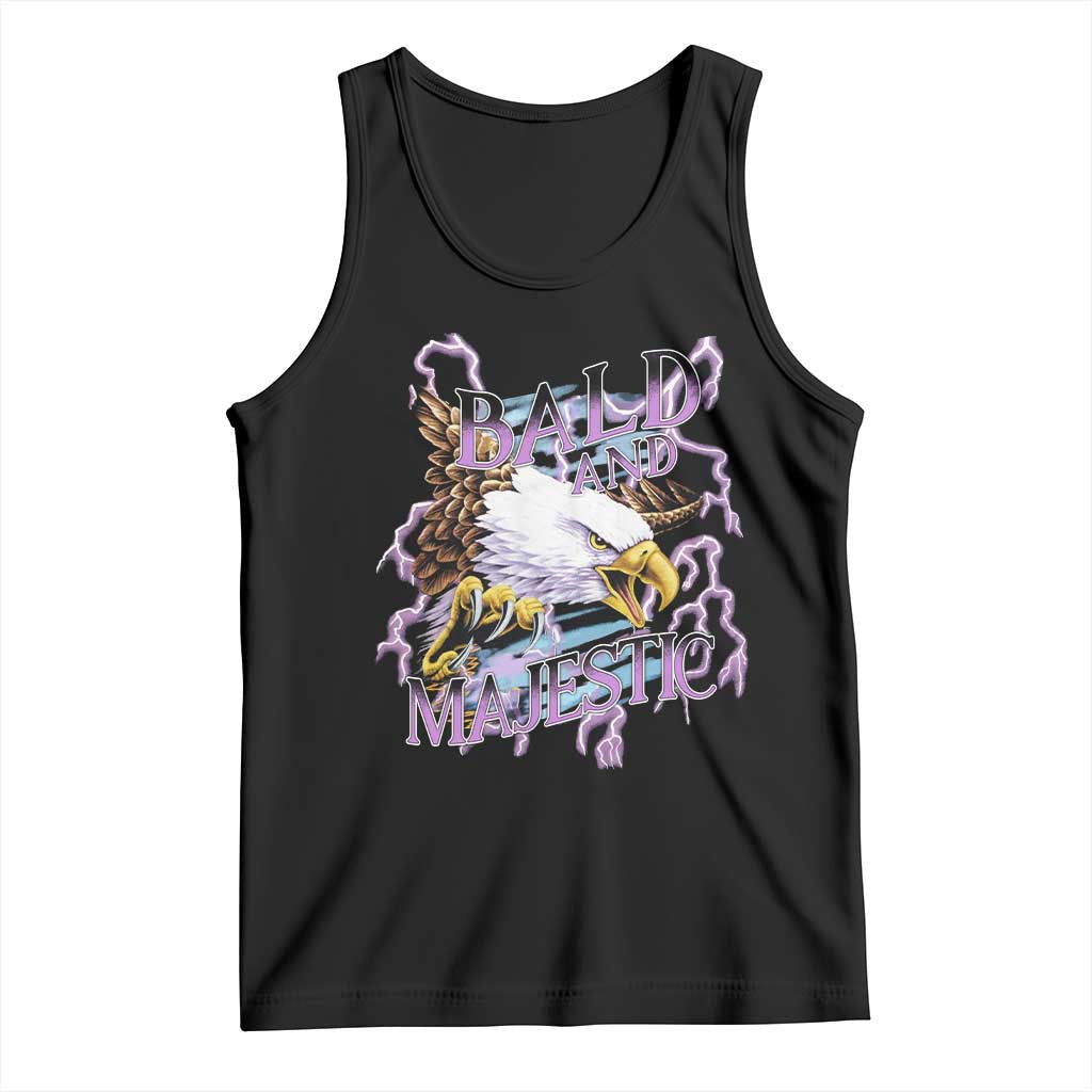 Funny Eagle Bald And Majestic Tank Top Vintage Storm Thunder TS11 Black Print Your Wear