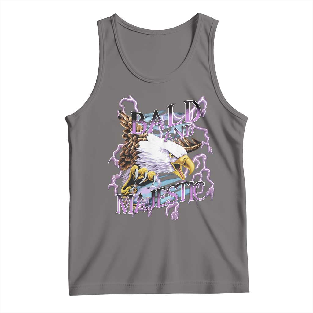 Funny Eagle Bald And Majestic Tank Top Vintage Storm Thunder TS11 Deep Heather Print Your Wear