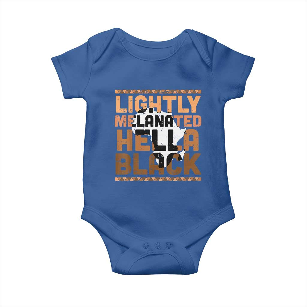 Lightly Melanated Hella Black Baby Onesie Melanin African Pride Map Black History TS11 Royal Blue Print Your Wear
