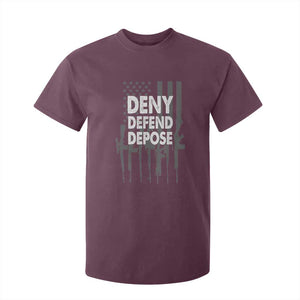 Deny Defend Depose T Shirt For Kid Vintage Gun American Flag TS11 Maroon Print Your Wear