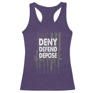 Deny Defend Depose Racerback Tank Top Vintage Gun American Flag TS11 Purple Print Your Wear