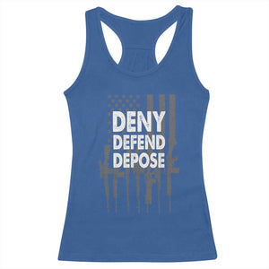 Deny Defend Depose Racerback Tank Top Vintage Gun American Flag TS11 Royal Blue Print Your Wear