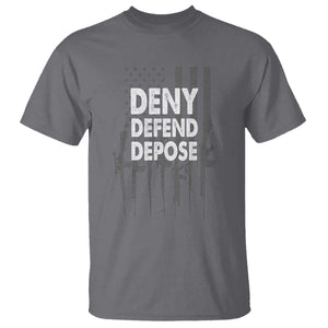 Deny Defend Depose T Shirt Vintage Gun American Flag TS11 Charcoal Print Your Wear