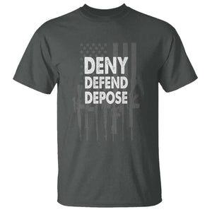 Deny Defend Depose T Shirt Vintage Gun American Flag TS11 Dark Heather Print Your Wear