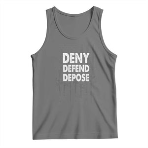 Deny Defend Depose Tank Top Vintage Gun American Flag TS11 Black Heather Print Your Wear