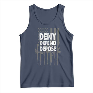 Deny Defend Depose Tank Top Vintage Gun American Flag TS11 Navy Print Your Wear