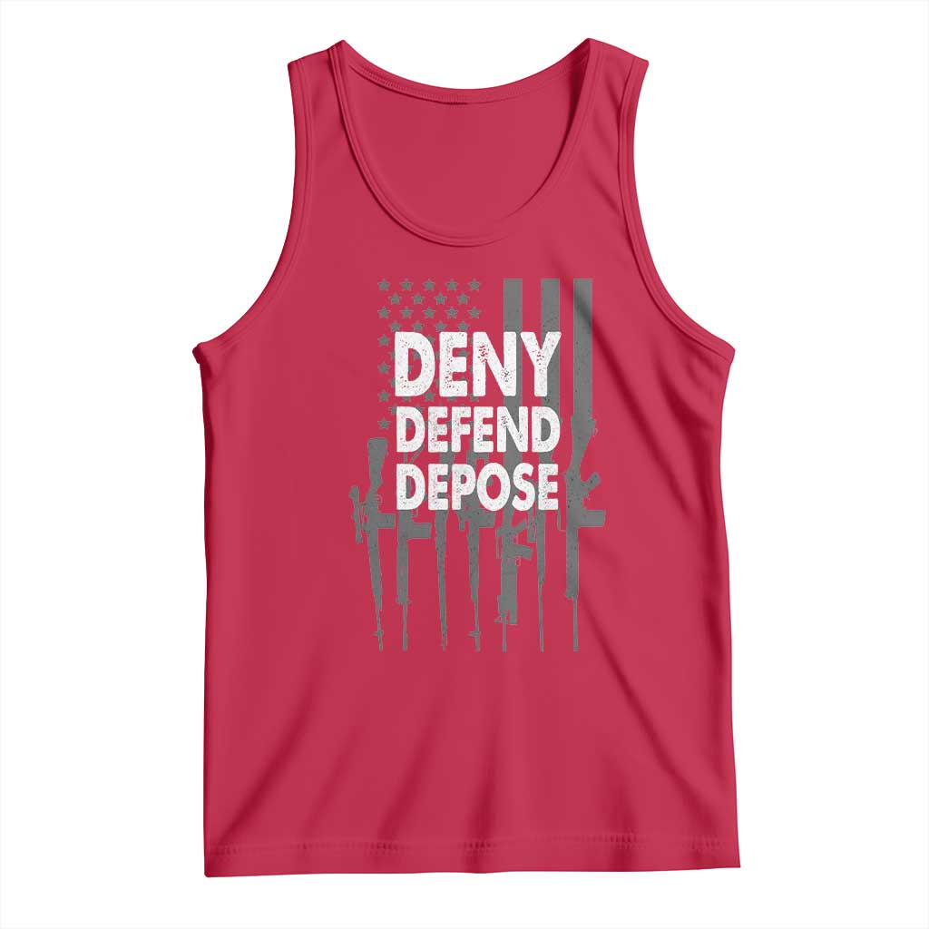 Deny Defend Depose Tank Top Vintage Gun American Flag TS11 Red Print Your Wear